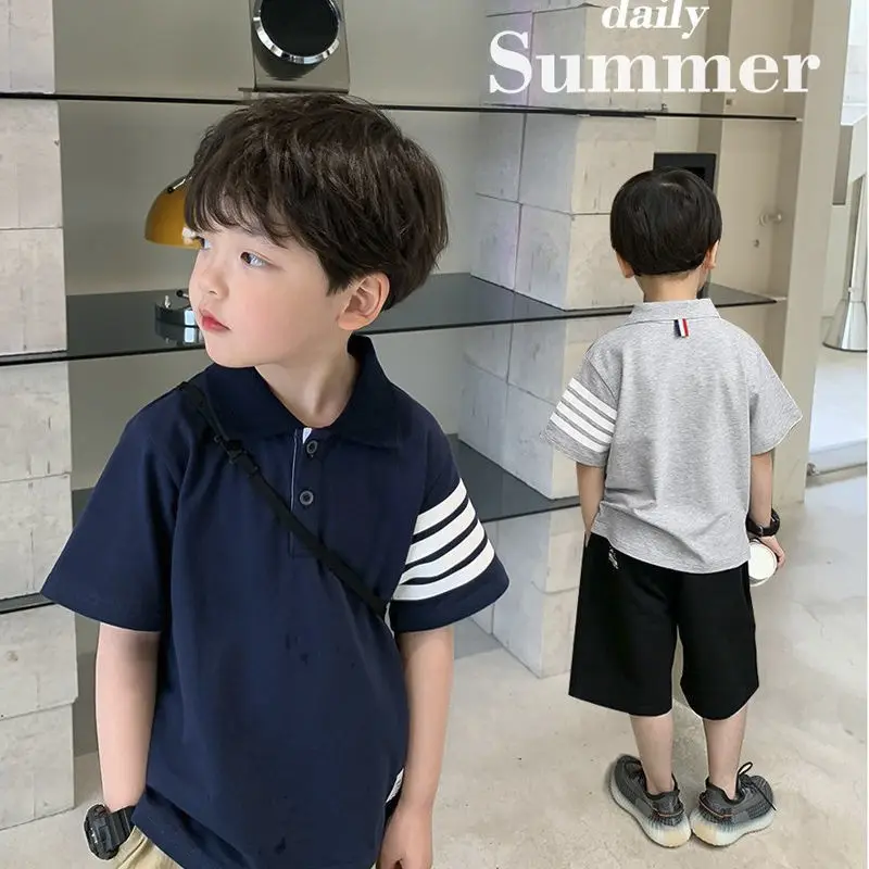 

Children's Clothing Boys' 2023 Summer New Children's Polo Shirt Short-Sleeved Casual Fashion and Handsome Comfortable T-shirt