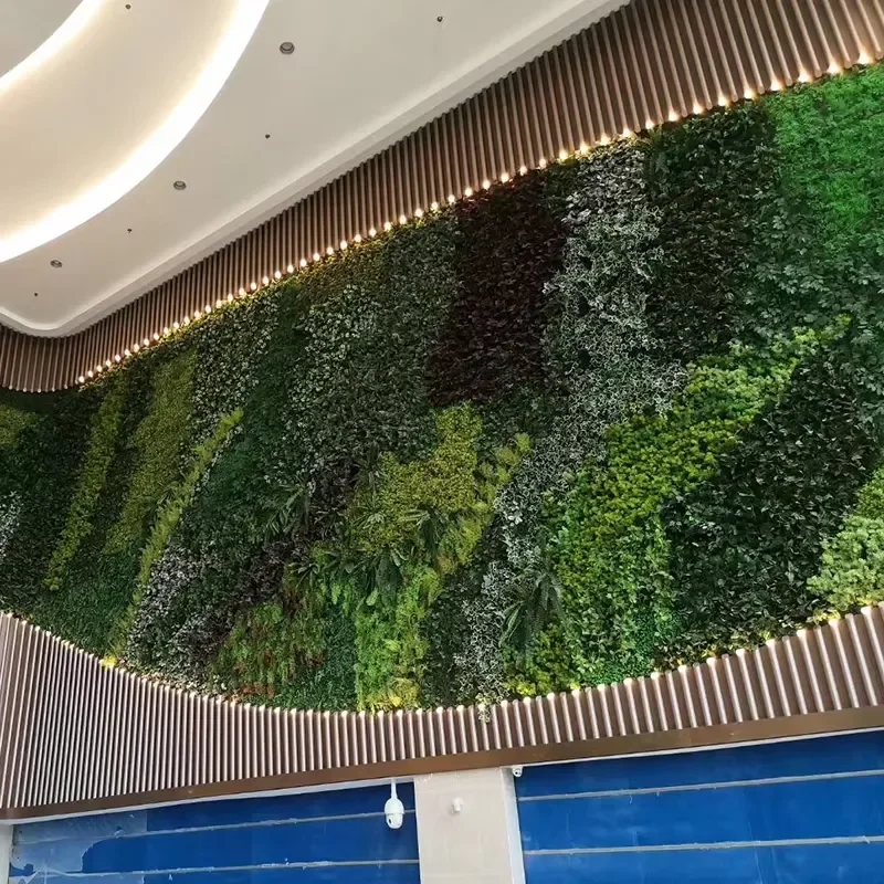 Custom Made Wall Decoration Boxwood Hedge Piece Artificial Green Fence Grass Panel Vertical Garden Wall Panel Green Wall