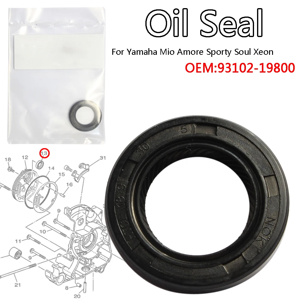 Magneto Oil Seal For Yamaha Mio Amore Sporty Soul Xeon 93102-19800