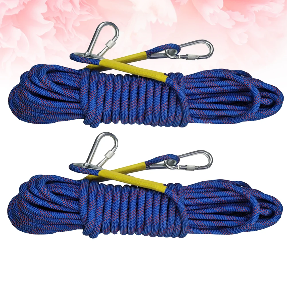

2pcs 10M 8Mm Thick Lightweight Climbing Safety Sling Rappelling Rope Reinforced Polyester Auxiliary Cord Equipment For