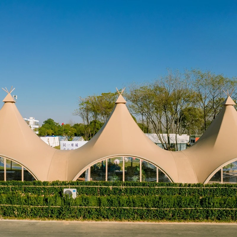 Harajuku Indian, Tent Camp Outdoor Events Wedding Team Building Party Big Straw Hat Pyramid Tent