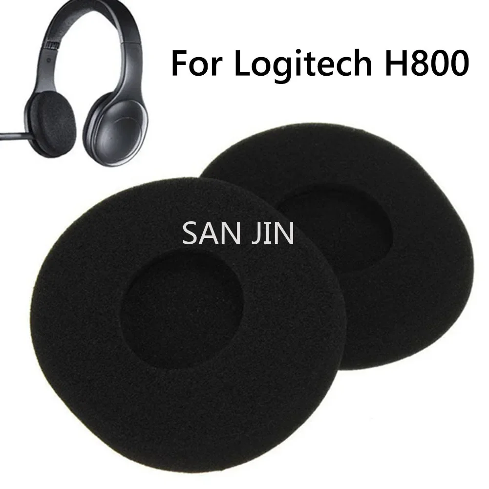 1 Pair Ear Pads Earpads Sponge Soft Foam Cushion Replacement Suitable for Logitech H800 Wireless Headphones