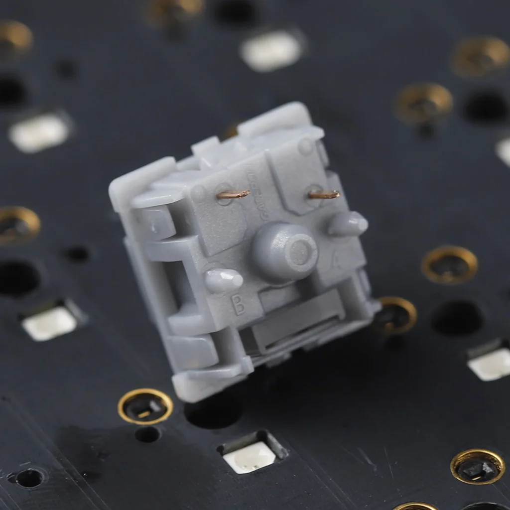 GATERON Smoothie srebrny przełącznik prędkości liniowy 5-pinowy 45g obudowa trzpień RGB DIY przełączniki Hot Swap klawiatura mechaniczna przełączniki do gier — zdjęcie produktu 6