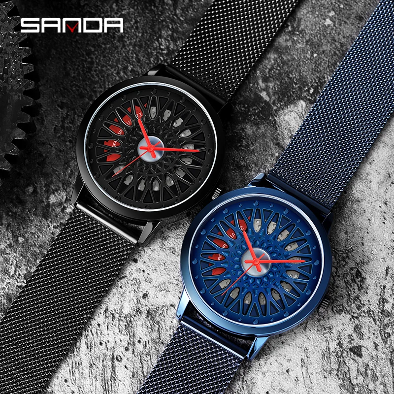 メンズスポーツ腕時計,クールウォッチp1060,ホイールリム,ハブ,ファッショナブル,クォーツ