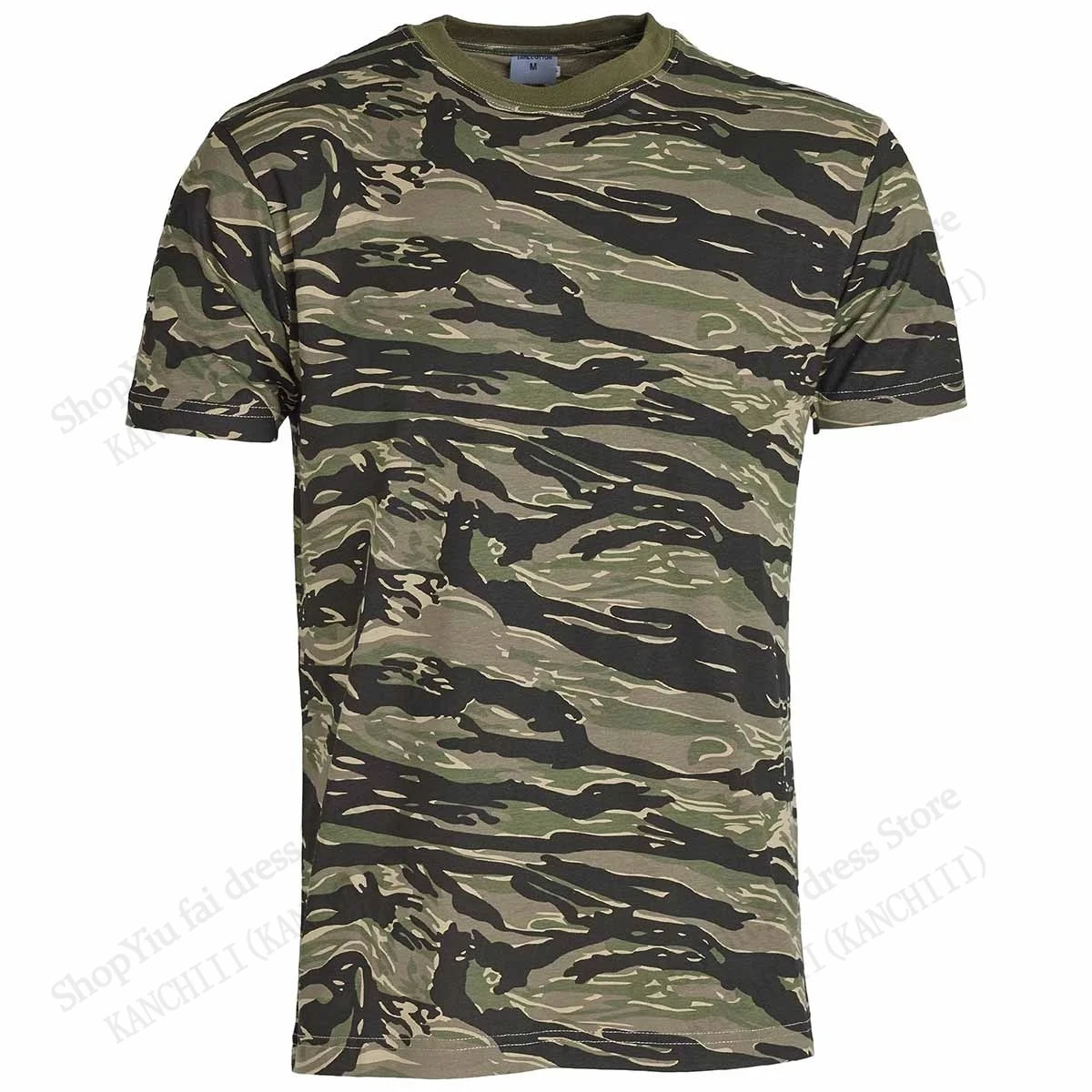 New Oak Grain Texture Camouflage 3D Print T-shirt Men Women Fashion Short Sleeve Tops Tees Men Clothing Outdoor Invisible Shirts