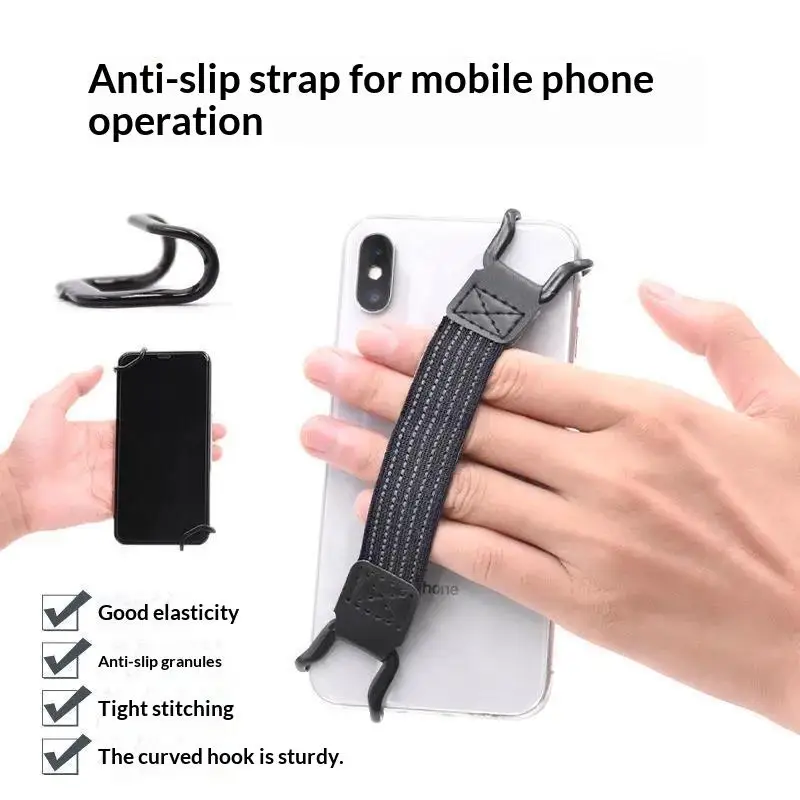 Universal Elastic Anti-Drop Strap for Phone & Tablet, Non-Slip Grip Hand Strap for One Hand Operation