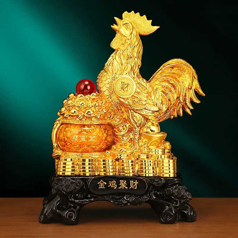 

Jubao украшение с золотым петухом 12, цыплята зодиака, счастливый вход, украшение для гостиной, дома, подарок