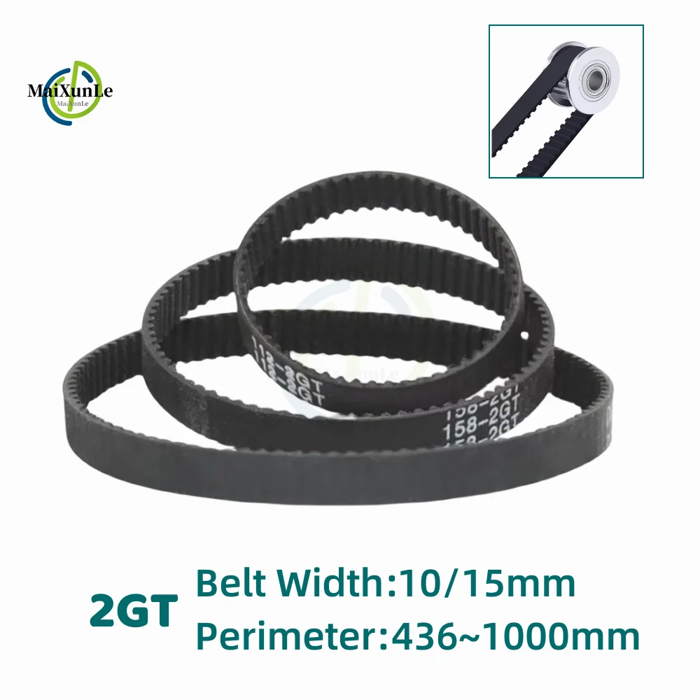 

GT2 Rubber Timing Belt Perimeter 436-570mm Belt Width 6mm Tooth Pitch 2mm 2GT Synchronization is Applicable to 3D Printer