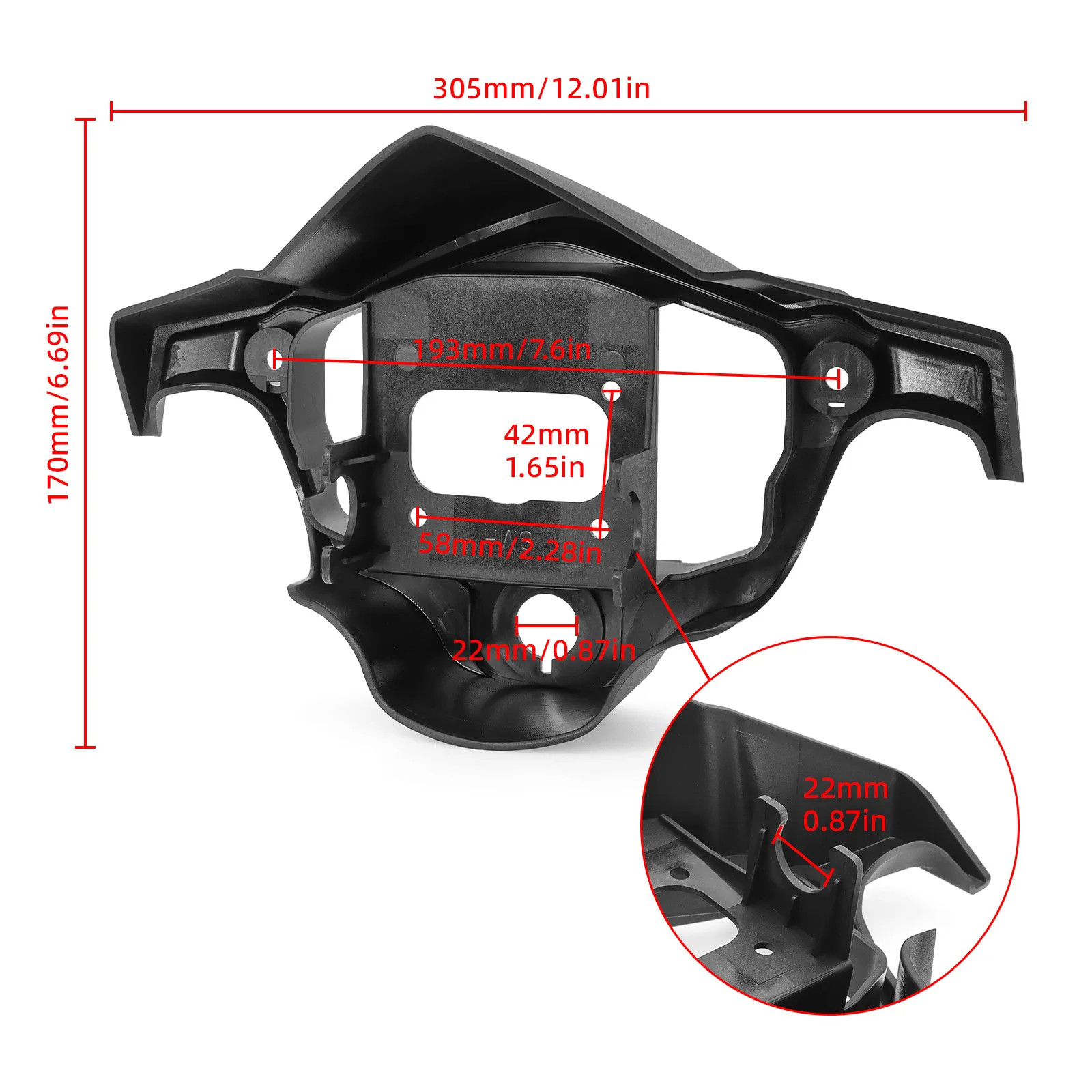 Universal Motorcycle Meter Holder Black Metal Bracket Holders for Digital Motorcycle Instruments Speedometer Odometer Tachometer image 2