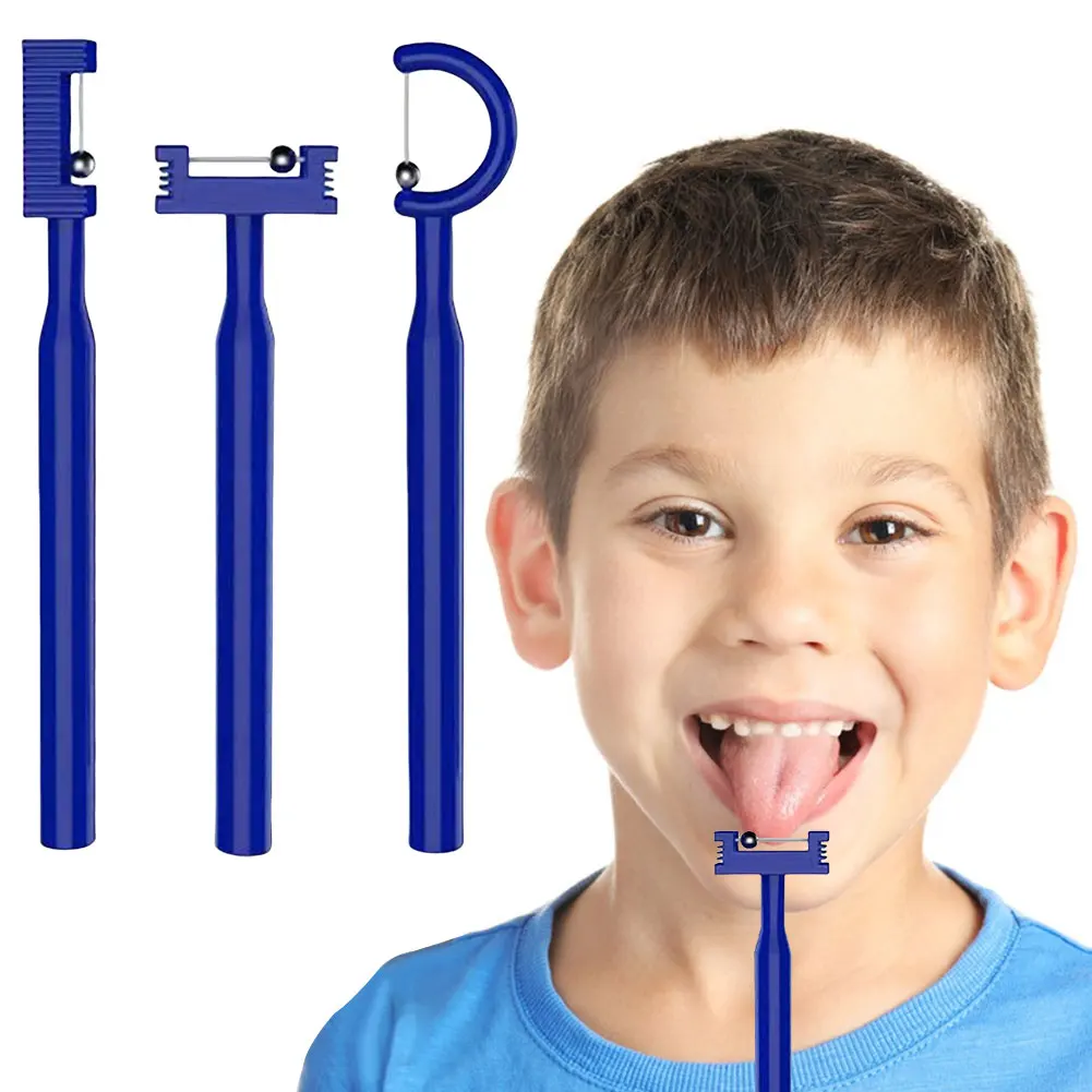 3Pcs Tongue Tip Lateralization Tools Oral Care Muscle Strenght Touge Training Tool Oral Muscle Exerciser for Kids Speech Therapy