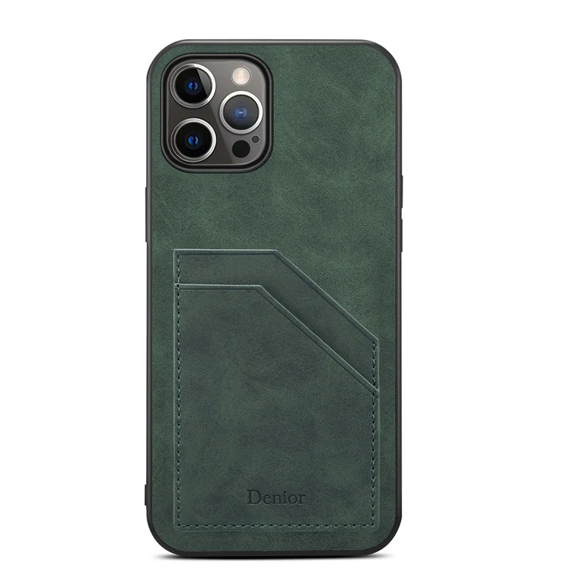 Denior Voor Iphone15 14 13 12 11 Mini Pro Max Schokbestendig Kaartsleuf Telefoonhoesje Voor Iphone 7 8 Plus X Xs Xr Xs Max