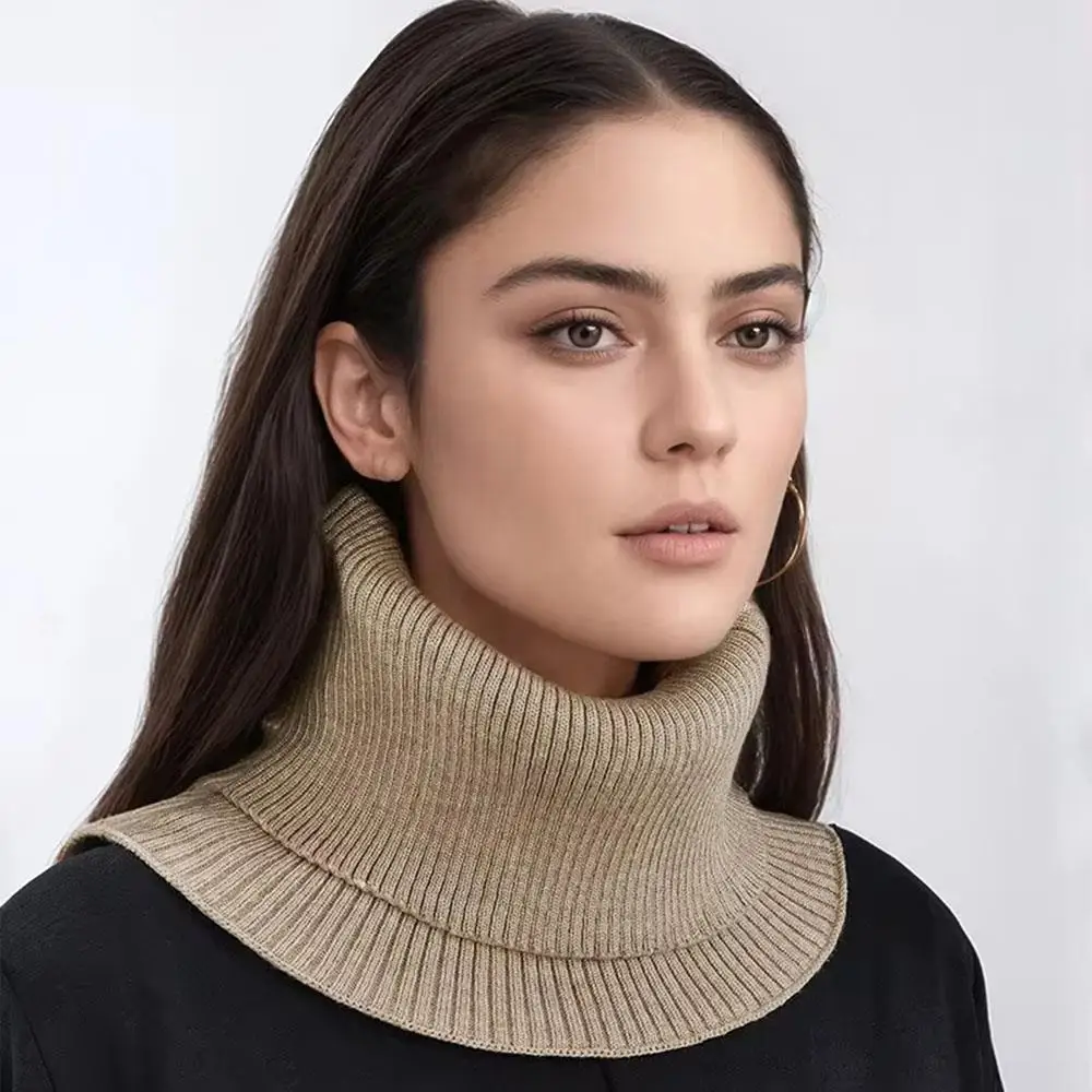 Woolen Wrap Turtleneck Knitted Scarf Detachable Fake Collars Soft False Collar Winter Warm Scarf Small Shawl Neck Warmer Muffler #3