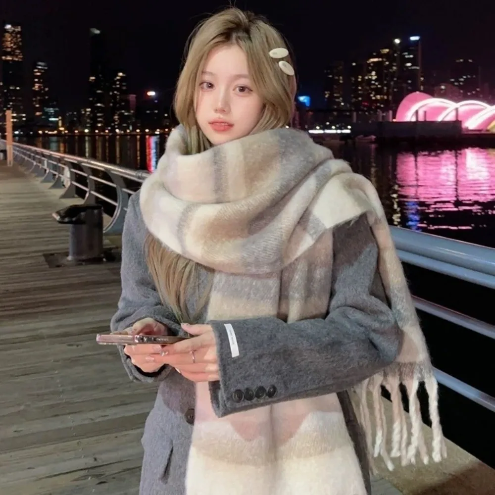 

New Warm Scarf Mohair Windproof Shawl Wrap Soft Coldproof Scarves Bib Skiing