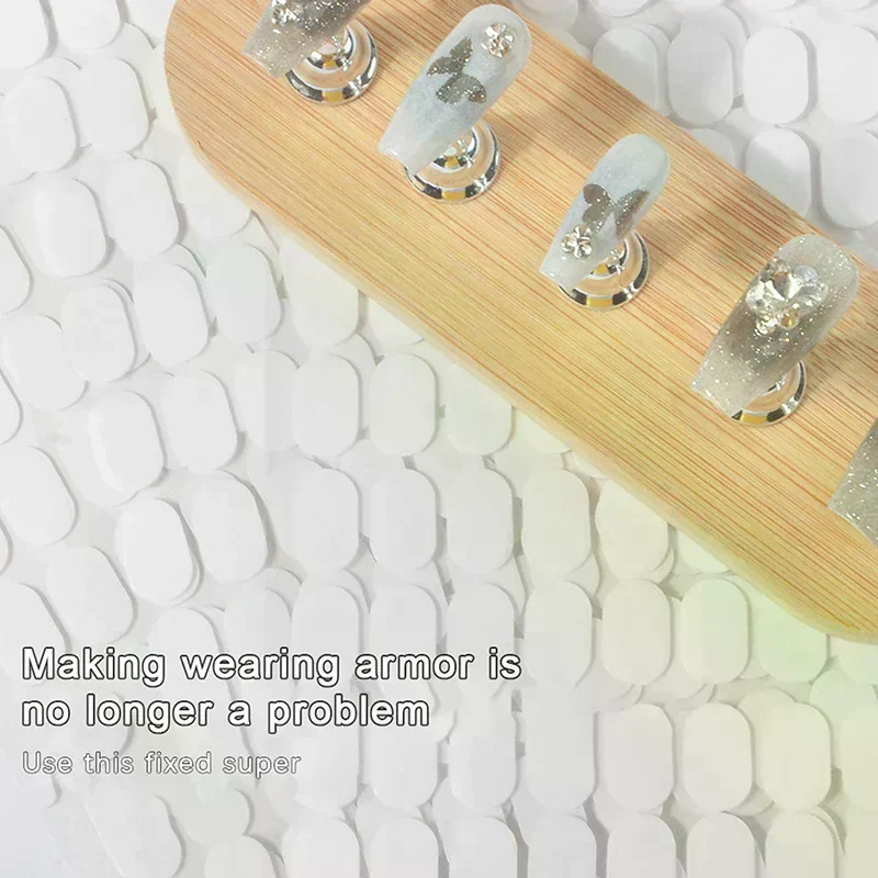 100Pcs/sheet Manicure Support Double-sided Adhesive Tape Acrylic Nail Art Work Display Board Paste Adhesive Strip Cut-free