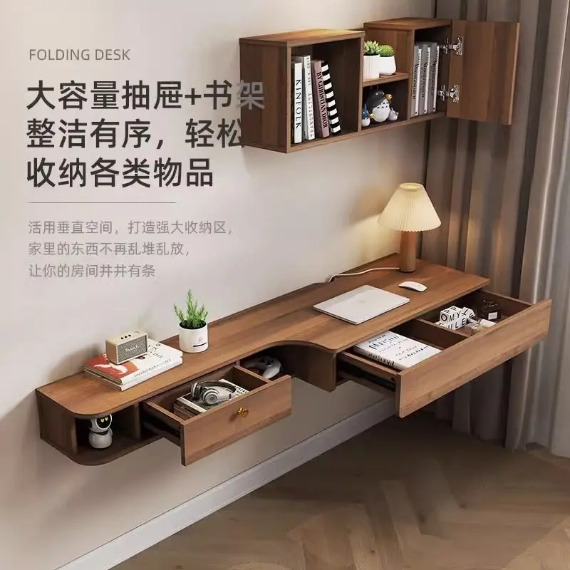 Hängeschreibtisch für Zuhause, Studentenschreibtisch, Notebook-Computertisch, Schlafzimmer-Nachttisch, Schminktisch, Wandmontierter Schreibtisch
