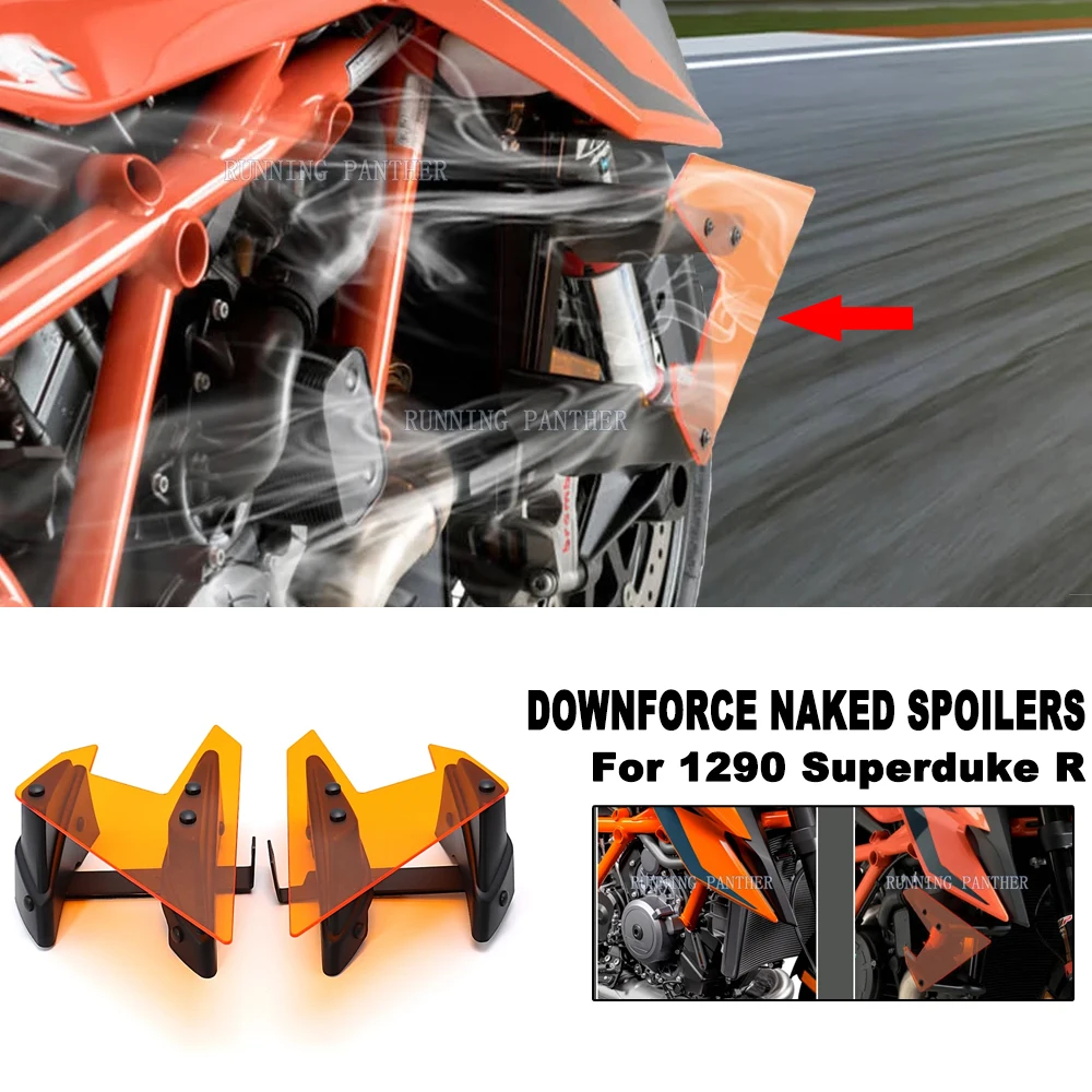 

NEW For 1290 SUPERDUKE R 2020 2021 Motorcycle Parts Side Downforce Naked Spoilers Fixed Winglet Fairing Wing Deflectors Panel