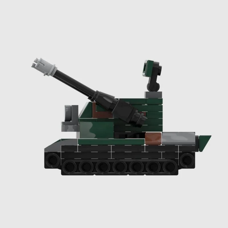 Modelo de tanque de defensa aérea, serie militar de guepardo, bloques de construcción MOC, juguetes educativos ensamblados para niños, adornos de escritorio