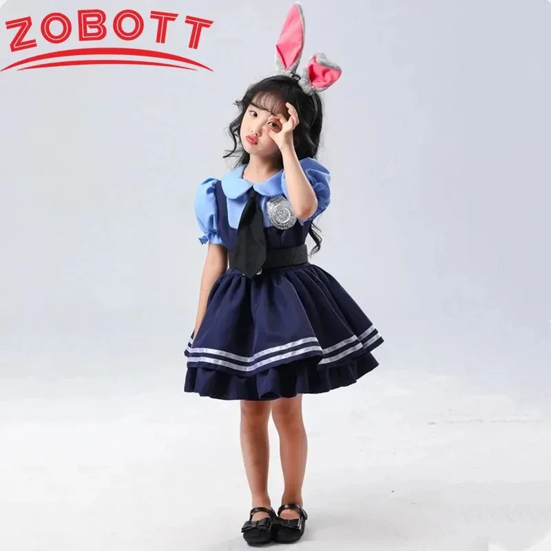 Zootopia Judy Rabbit Cosplay Costume Anime Figure Nick Fox Woody Cartoon Cosplay Rabbit Judy Police Officer Halloween Clothes