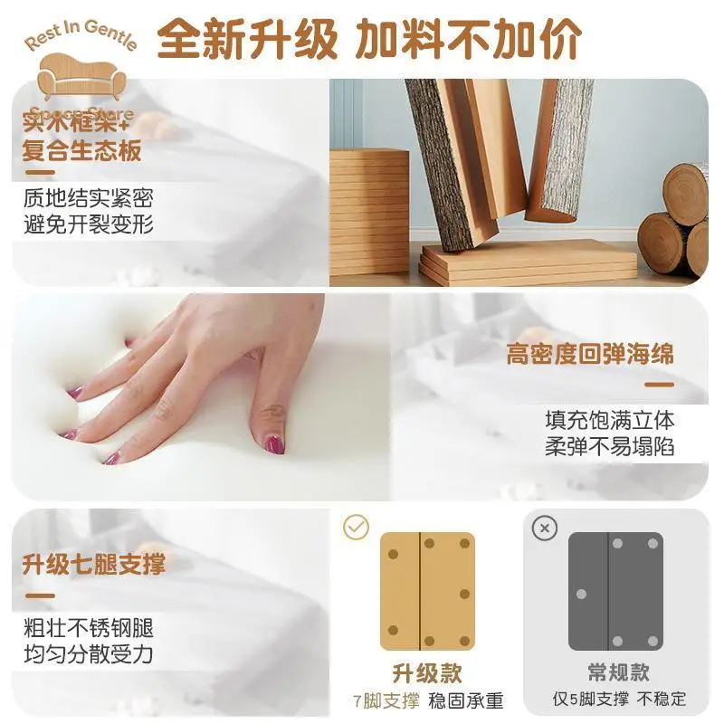 Sofa bed folding dual-purpose 2024 new small apartment household 1.2 meters single bed multi-functional living room fabric