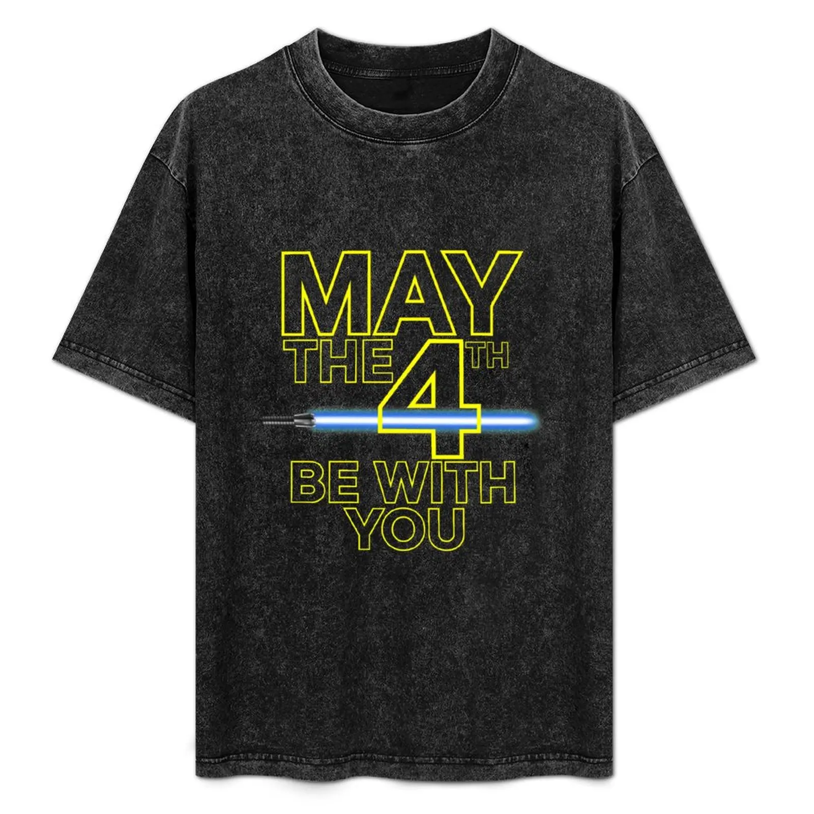 

Футболка с модным принтом и короткими рукавами May The 4th Be With You Blue Light Saver Fight