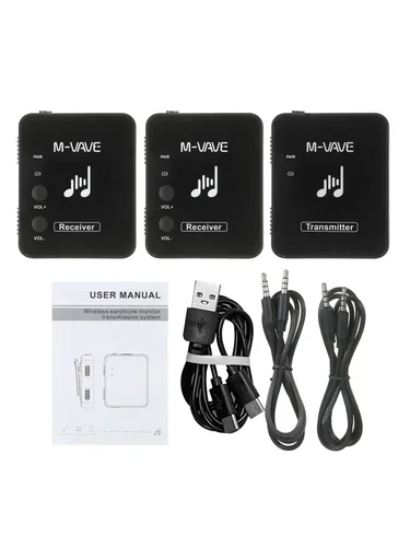 Imagen 2 del producto M-VAVE WP-10 2,4 GHz auricular inalámbrico Monitor sistema de transmisión transmisor y receptor recargable grabación Mono estéreo