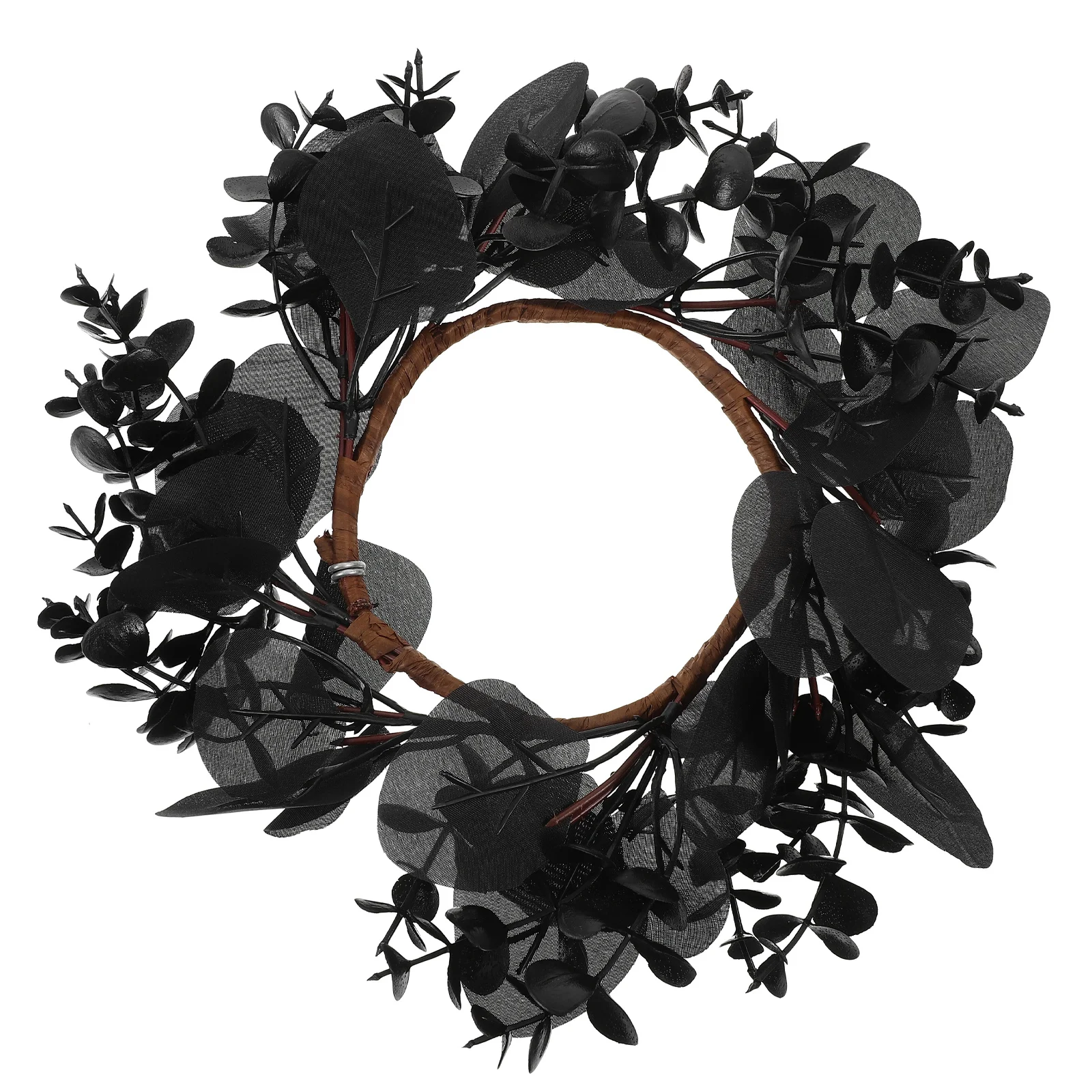 

Halloween Wreath Black Decorative Wreath for Home Festive Decoration Material Safe Practical Easy to Use