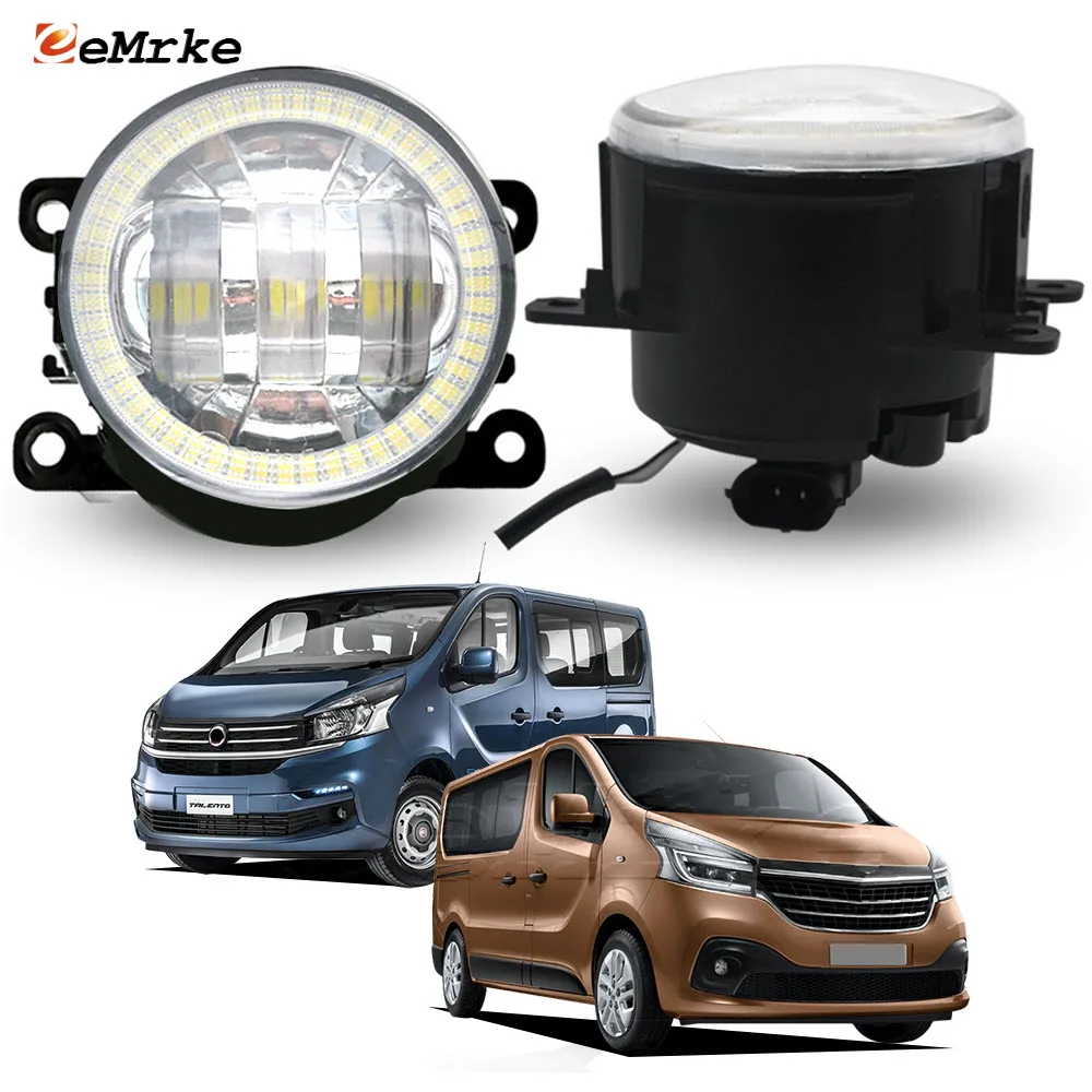 

Светодиодные лампы в сборе Angel Eyes DRL Halo, автомобильные дневные ходовые огни для Renault Trafic X82 Fiat Talento Nissan NV300 2015-2021