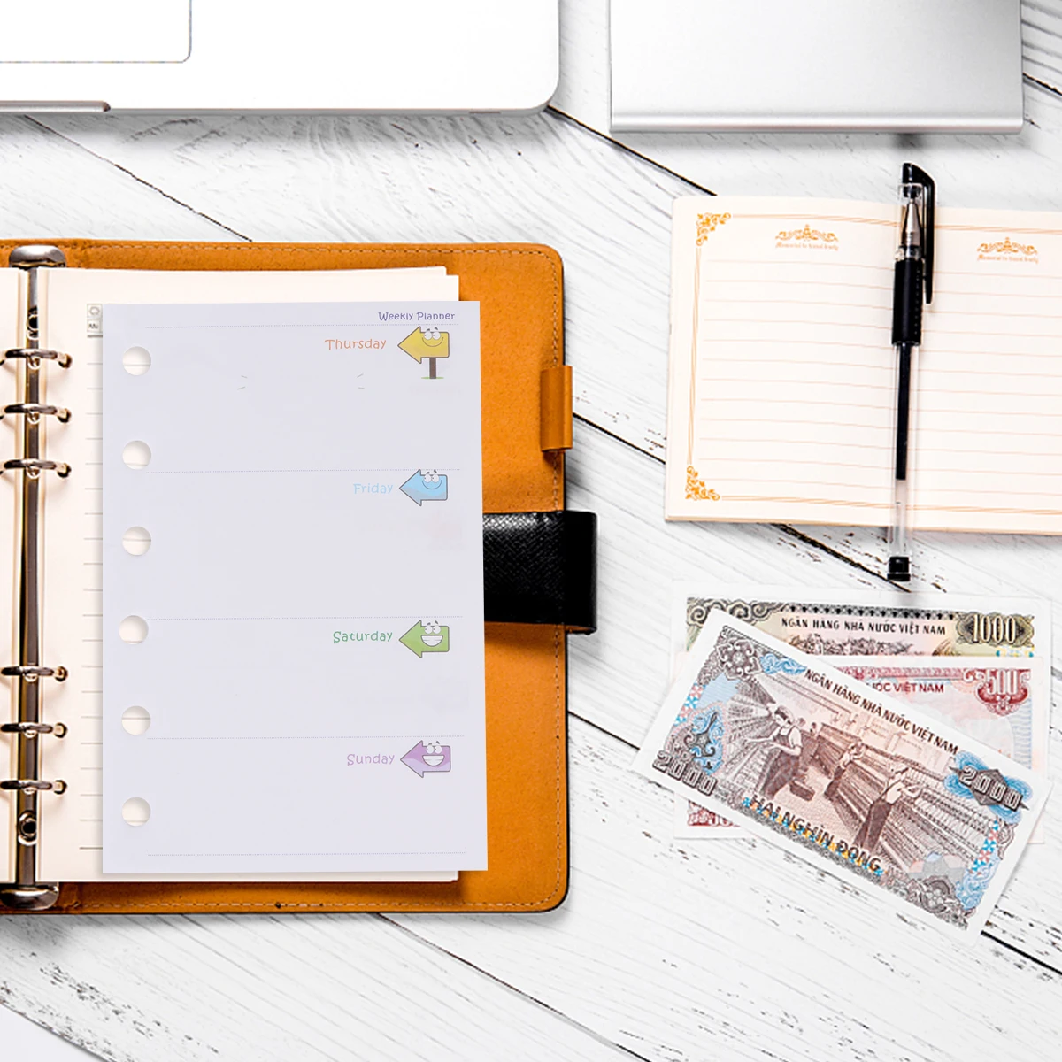 3pcs A7 Loose-Leaf Refill Paper 6-Ring Binder Insert Replacement Core For Journaling Note Taking School Office Home Notebook Use