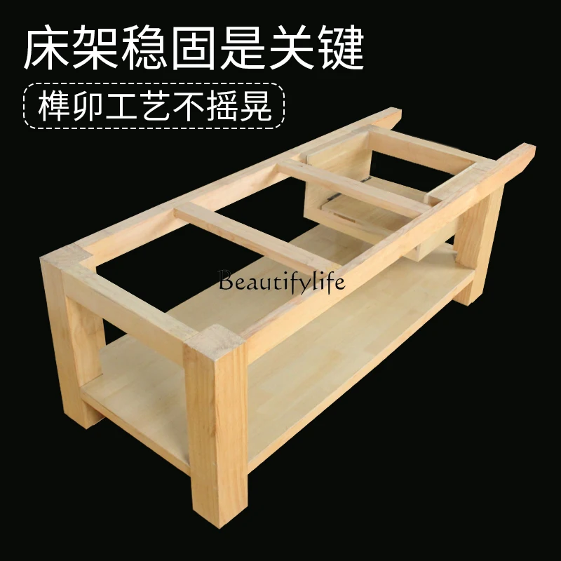 Cama de masaje tailandés de madera maciza para salón de belleza, cama de fisioterapia para el hogar, terapia de cabeza especial, moxibustión de