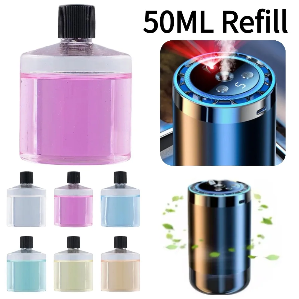 Car Air Freshener Liquid 50ml Multiple Fragrances Refill for Smart Automatic Aromatherapy Diffuser Essential Oil Replacement 1PC