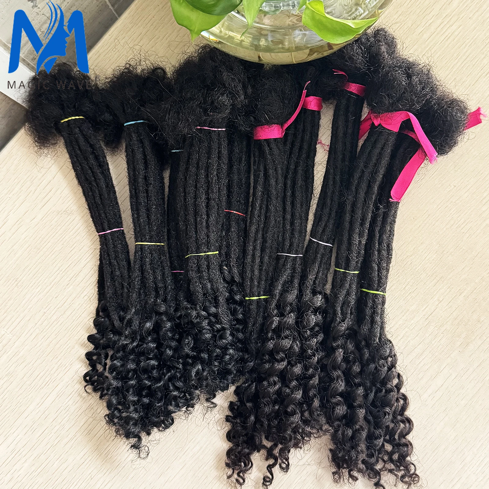 

Наращивание человеческих волос Loc с вьющимися концами, 50 прядей, полностью ручная работа, наращивание дредов, 100% человеческие волосы для мужчин/женщин