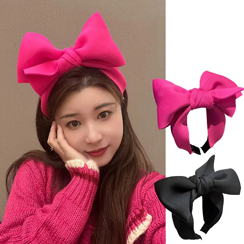 

Dopamine Y2k Large Bow Hair Hoop Headband For Women Girls Wide Hair Band Fashion Hair Accessories