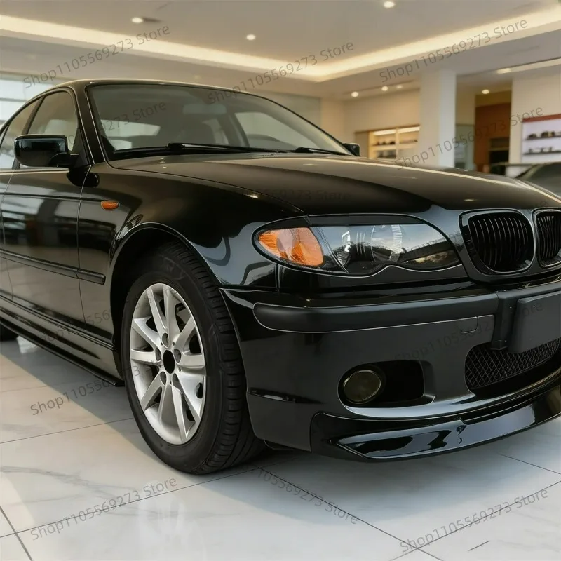 2Pcs ABS Gloss Headlight Eyebrows Eyelids For BMW E46 3 Series 2001-2005 3D Sticker Trim