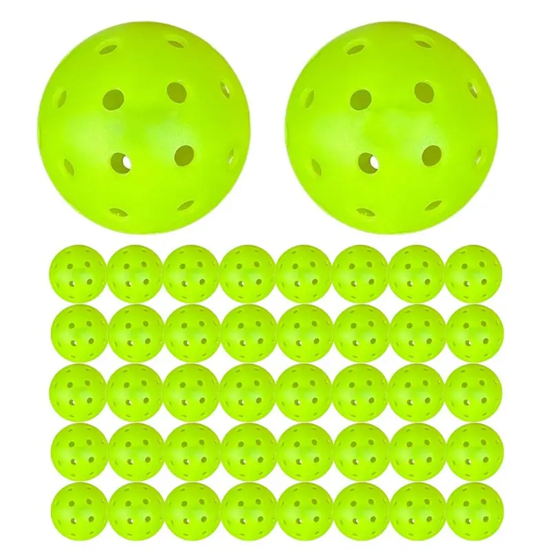 

AEF6-40 Pro Pickleball Balls - 40Pcs, High Visibility Green, Seamless Professional Training
