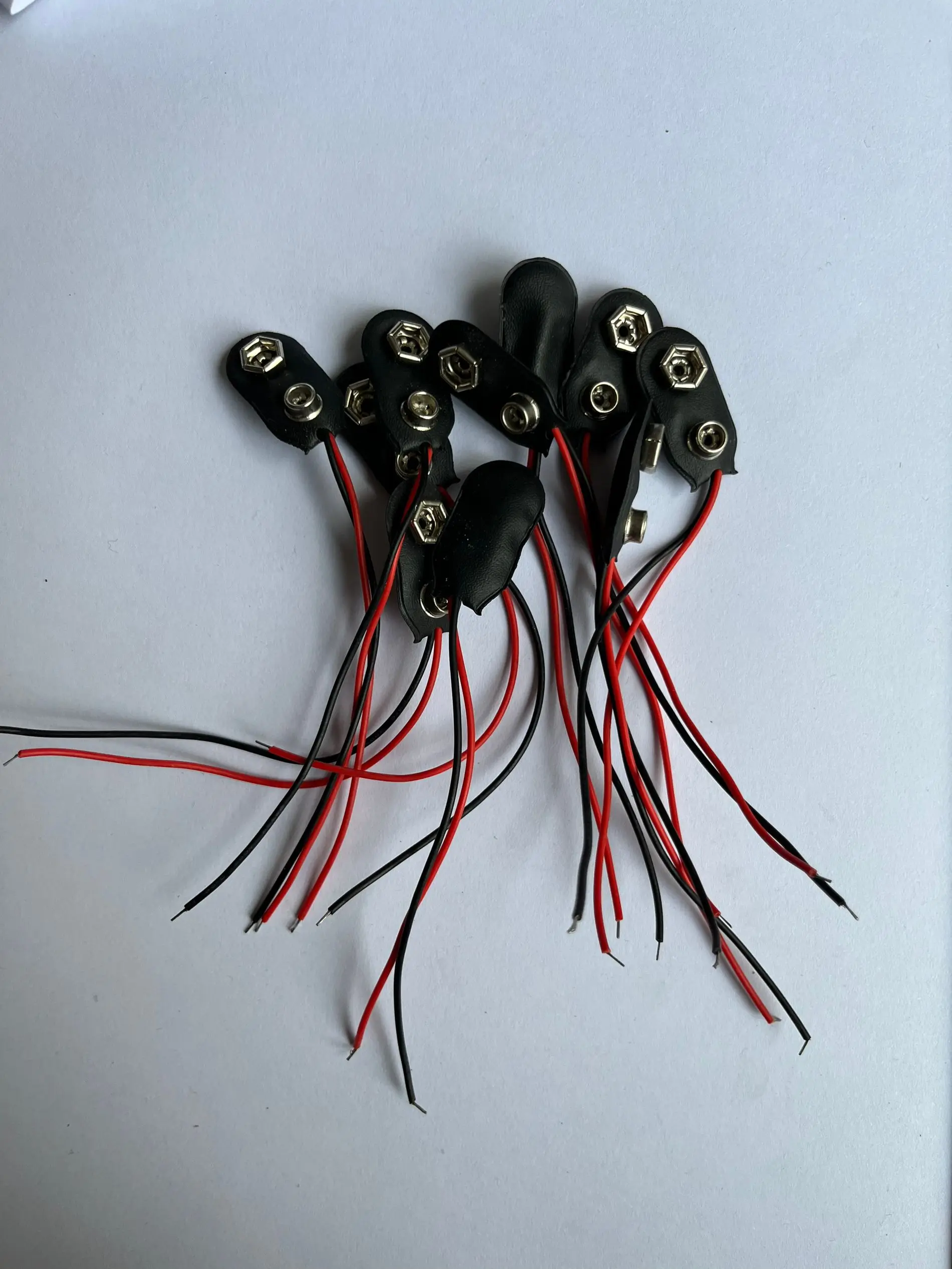 10pcs 9V battery buckle with lead wire length of 10CM T-shaped I-shaped 1-shaped 9V battery box