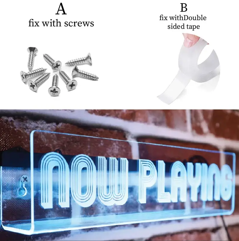 Wandmontierter Vinyl-Plattenständer aus Acryl für CD- und Schallplatten – Deko-Regal mit Raumbeleuchtung und Neon-Schildhalter – Geschenk für Ihn – Detail 1