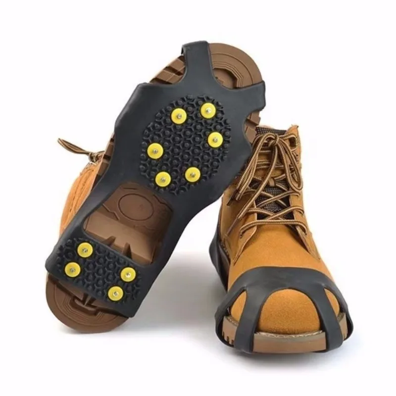 Outdoor Mountaineering Camping Non-slip 10-tooth Crampons Winter Ice and Snow Road Anti-drop Non-slip Shoe Cover Shoe Studs