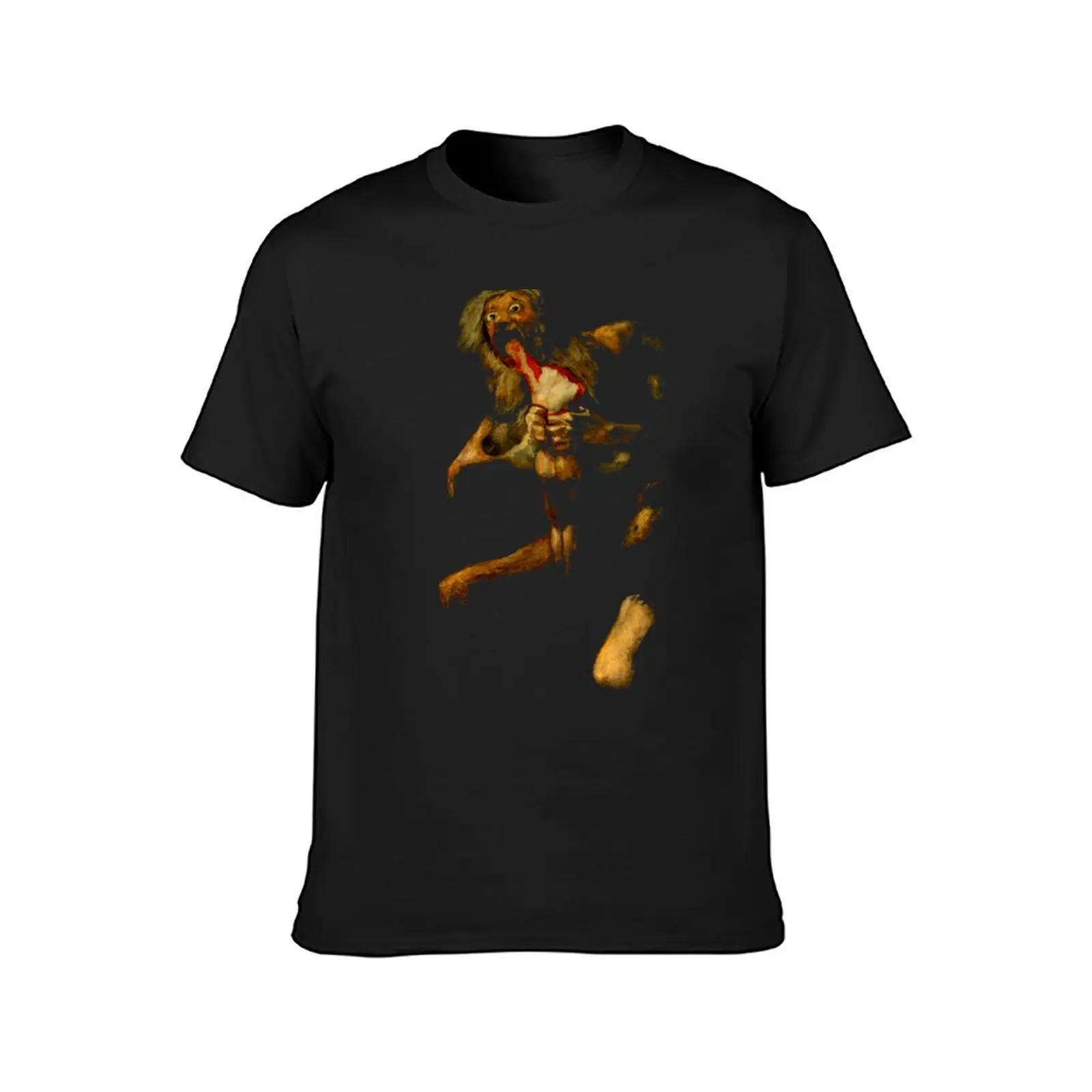 Saturnus Verslindt Zijn Zoon Klassiek Schilderij Door Francisco Goya Gothic Art Lover Cadeau T-Shirt Nieuwe Editie Sublieme Heren T-Shirt