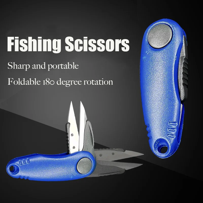 กรรไกรพับสแตนเลสปลาใช้กรรไกรมัลติฟังก์ชั่สายตกปลาตัด Clipper กุ้งประเภทตกปลา Tackles Pesca