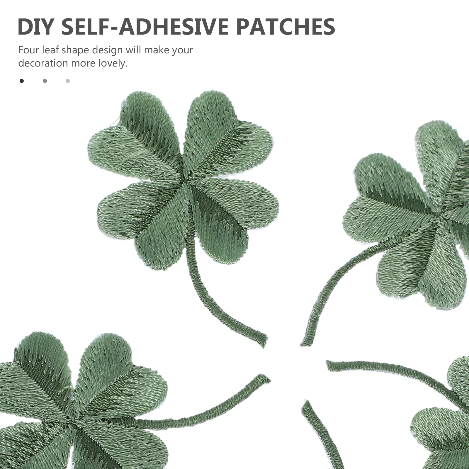 

5Pcs Four Leaf Embroidery Patch Hot-Melt Adhesive DIY Cloth Sticker for Jackets Jeans Bags Skirts Arts Crafts
