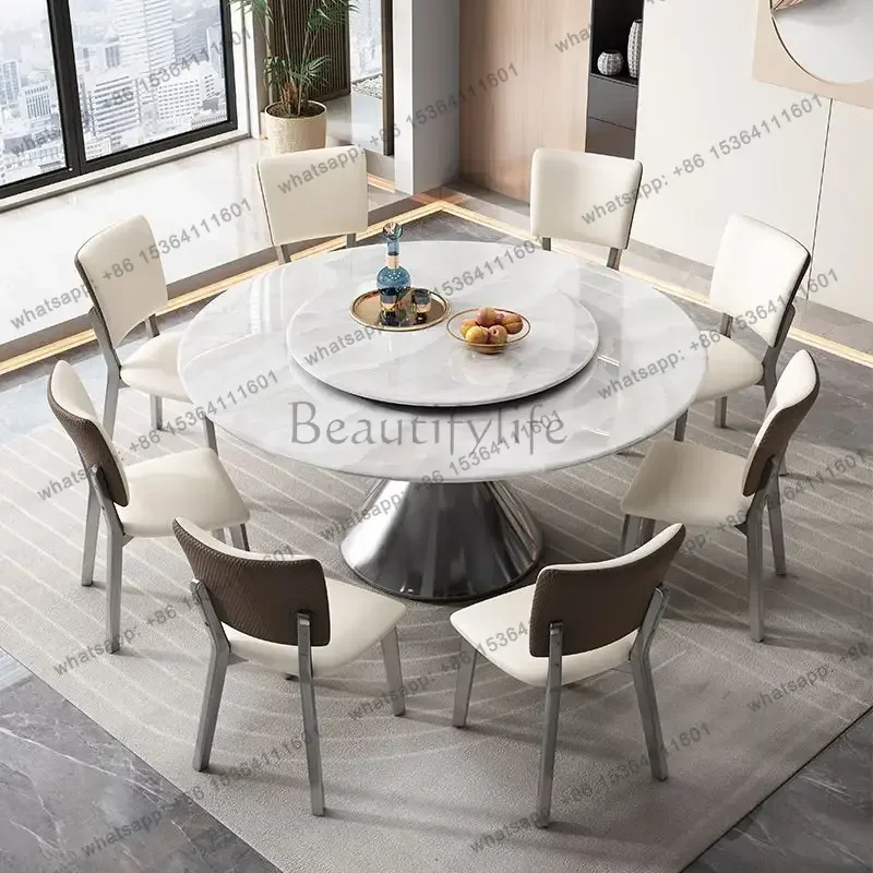 LJY Coffee Trendy Dining Table Unique Clean Cheap Living Room Luxury Modern Dining Table Round Mesas De Jantar Kitchen Furniture