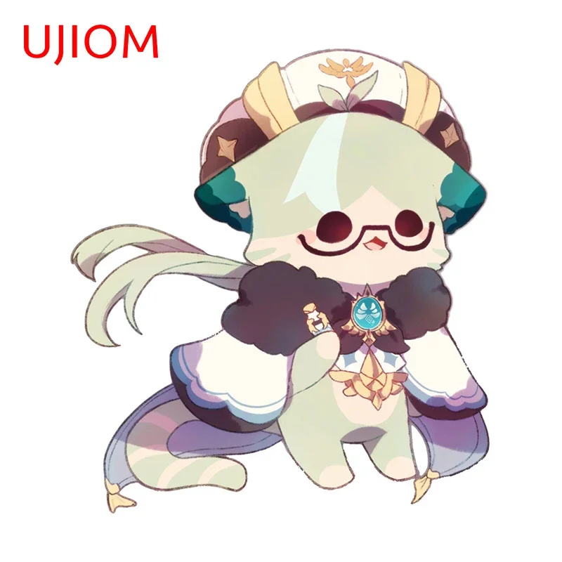 UJIOM 13cm Genshin Impact Chibi Anime Wall Stickers Waterproof Creativite Laptop Kids Room Switch Decal Baby Nursery Room Decor