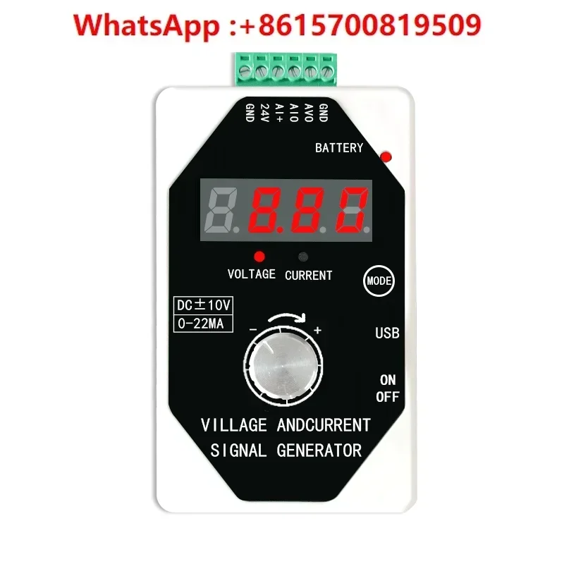 

Signal Generator 0-4-20 mA Current Voltage 0-10V/0-5V/0-3V/0-1V Handheld Output Calibrator