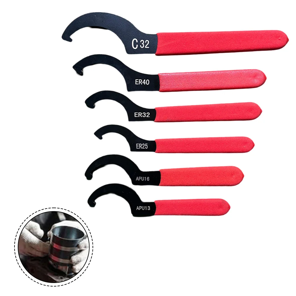 Non-Slip Handle Adjustable Wrench Set High-Carbon Steel Material Unique Number System Adjustable C Hook Wrench Set