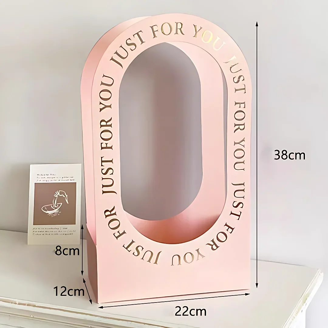 1/4/8/16PCS Foldable Carton Flower Basket Handheld Bouquet Gift Bag Valentine\'s Day Flower Packaging Wedding Party Decoration