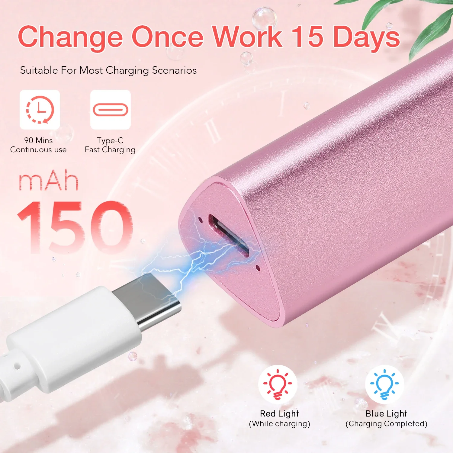 Mini lampe à ongles LED portable avec 360 °   Support rotatif magnétique – Sèche-poles gel portable rechargeable pour la maison et le salon