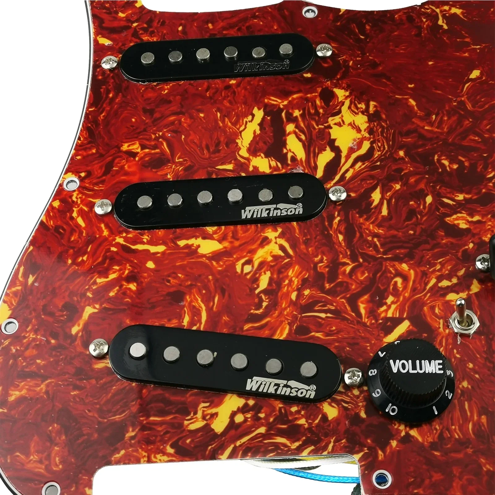 Guitar 7-Way type fully loaded Prewired Pickguard  SSS Ainico 5 Single coil Pickups Set guitar parts