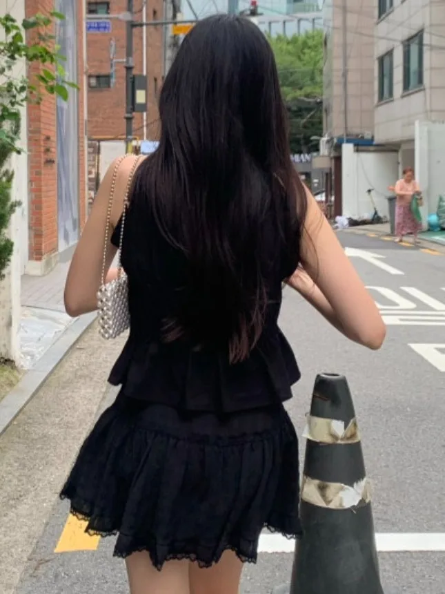 Zomer Nieuw Ontwerp Dames Gevouwen Ne Vest Irt Afslanken Taille Effect Bloemen Top Hangt op Ne Ele Faionable