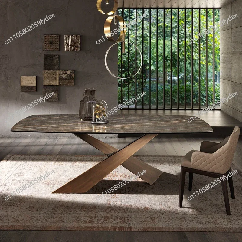 Italian Light Luxury Minimalist Dining Table Lounge High Quality Restaurant Table Modern Aesthetics Comfy Muebles Furniture