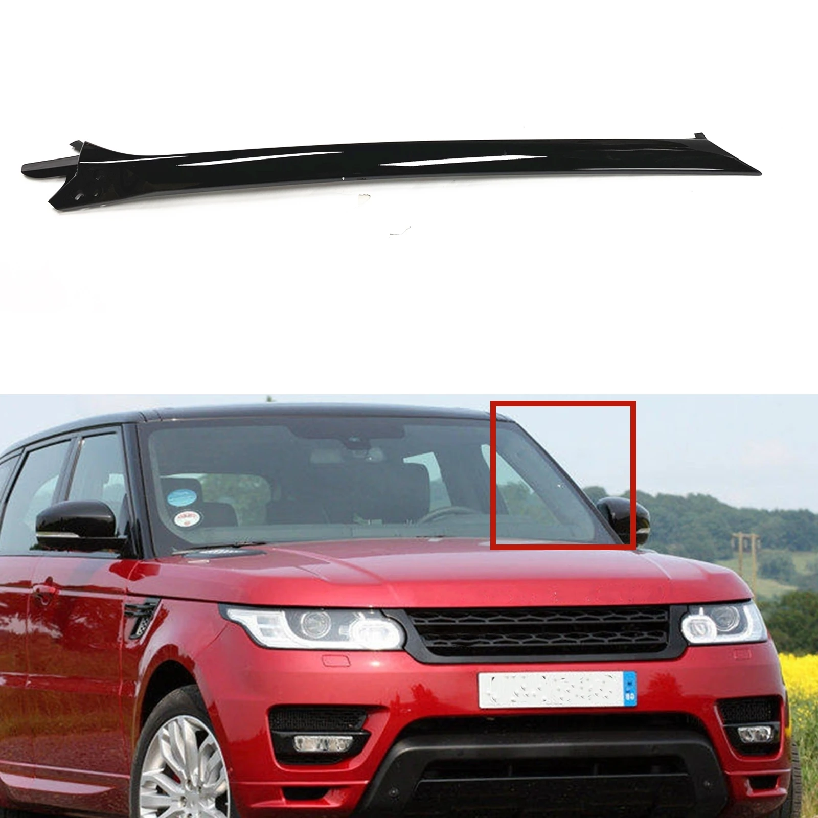 

Front Window Windshield A Pillar Trim For Land Rover Range Rover Sport 2014-2022 LR076514 LR076515 Car Side Molding Cover Strip